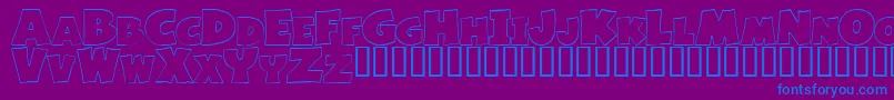 BasicFont Font – Blue Fonts on Purple Background