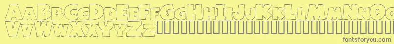 フォントBasicFont – 黄色の背景に灰色の文字