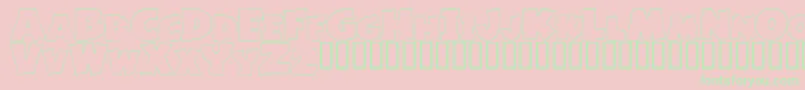 BasicFont Font – Green Fonts on Pink Background