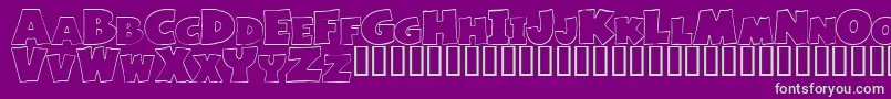 BasicFont-fontti – vihreät fontit violetilla taustalla