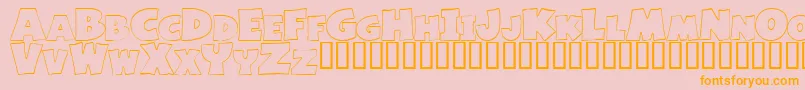 BasicFont Font – Orange Fonts on Pink Background