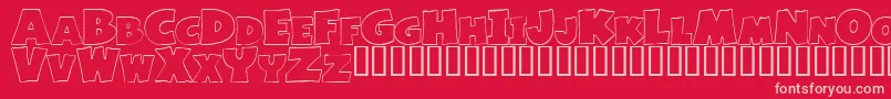 BasicFont Font – Pink Fonts on Red Background