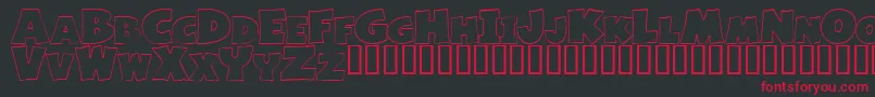 BasicFont-Schriftart – Rote Schriften auf schwarzem Hintergrund