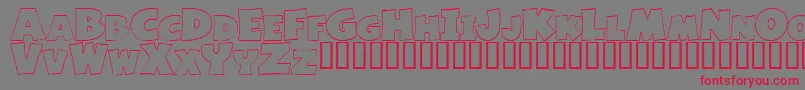 BasicFont-fontti – punaiset fontit harmaalla taustalla
