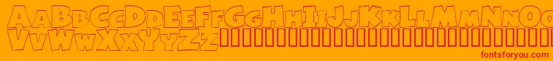 Шрифт BasicFont – красные шрифты на оранжевом фоне