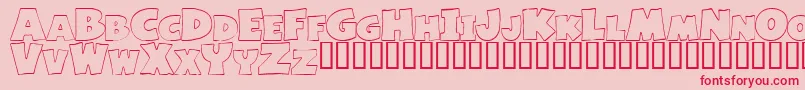BasicFont Font – Red Fonts on Pink Background
