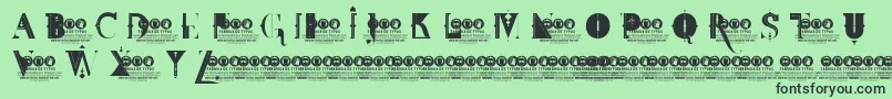 FdtWonderlandDemoVersion Font – Black Fonts on Green Background