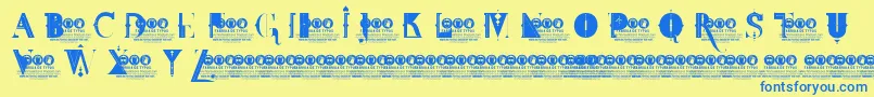 FdtWonderlandDemoVersion Font – Blue Fonts on Yellow Background