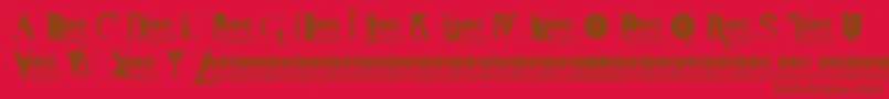 FdtWonderlandDemoVersion Font – Brown Fonts on Red Background