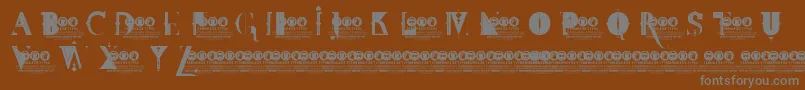 FdtWonderlandDemoVersion Font – Gray Fonts on Brown Background