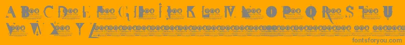 FdtWonderlandDemoVersion-Schriftart – Graue Schriften auf orangefarbenem Hintergrund