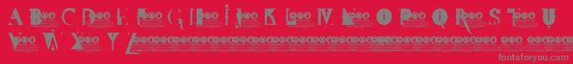 FdtWonderlandDemoVersion Font – Gray Fonts on Red Background