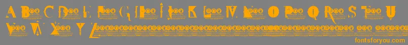FdtWonderlandDemoVersion Font – Orange Fonts on Gray Background