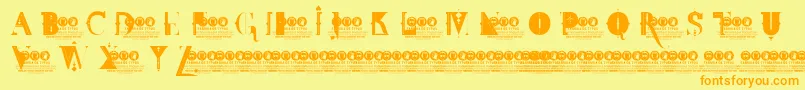 FdtWonderlandDemoVersion Font – Orange Fonts on Yellow Background