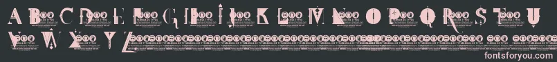FdtWonderlandDemoVersion-Schriftart – Rosa Schriften auf schwarzem Hintergrund