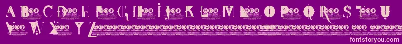 FdtWonderlandDemoVersion Font – Pink Fonts on Purple Background