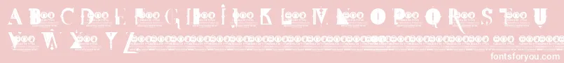 Fonte FdtWonderlandDemoVersion – fontes brancas em um fundo rosa