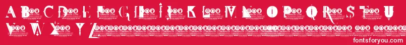 FdtWonderlandDemoVersion Font – White Fonts on Red Background