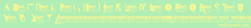 FdtWonderlandDemoVersion Font – Yellow Fonts on Green Background