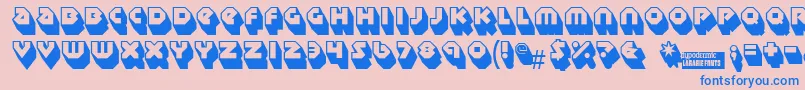 Sudburybasin3D Font – Blue Fonts on Pink Background