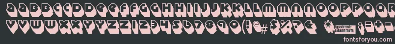 Sudburybasin3D Font – Pink Fonts on Black Background