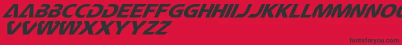 fuente CftechnomaniaSlanted – Fuentes Negras Sobre Fondo Rojo