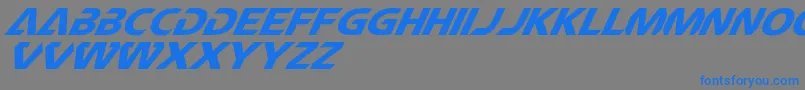 CftechnomaniaSlanted Font – Blue Fonts on Gray Background