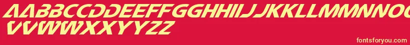 CftechnomaniaSlanted Font – Yellow Fonts on Red Background