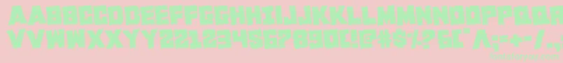 Kcommandorotate Font – Green Fonts on Pink Background