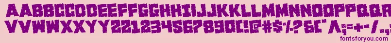 Kcommandorotate Font – Purple Fonts on Pink Background