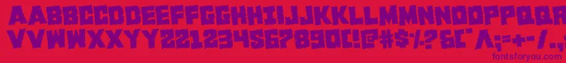 Kcommandorotate Font – Purple Fonts on Red Background