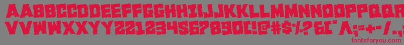 Kcommandorotate Font – Red Fonts on Gray Background