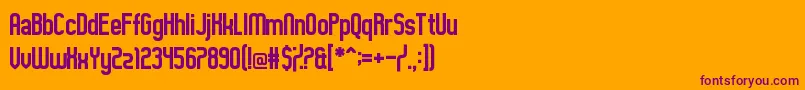 GuiltyTreasure Font – Purple Fonts on Orange Background