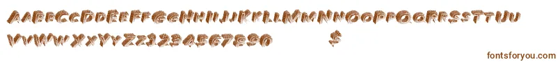 Шрифт Solidbrand – коричневые шрифты на белом фоне