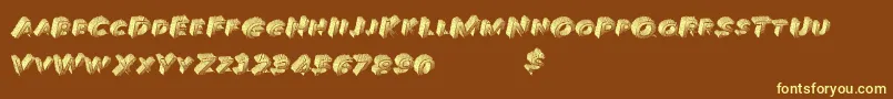 Czcionka Solidbrand – żółte czcionki na brązowym tle