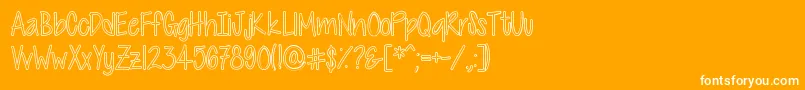 フォントCutiePatootieHollow – オレンジの背景に白い文字