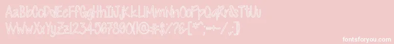 CutiePatootieHollow Font – White Fonts on Pink Background