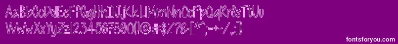 CutiePatootieHollow Font – White Fonts on Purple Background