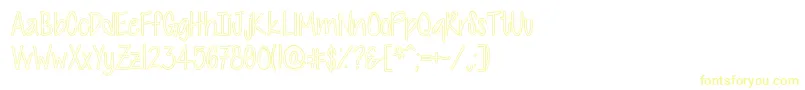 Шрифт CutiePatootieHollow – жёлтые шрифты
