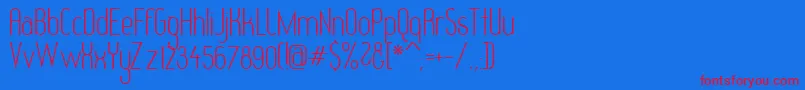 Redhg Font – Red Fonts on Blue Background