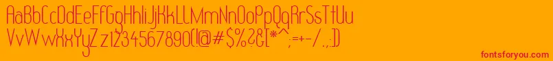 フォントRedhg – オレンジの背景に赤い文字