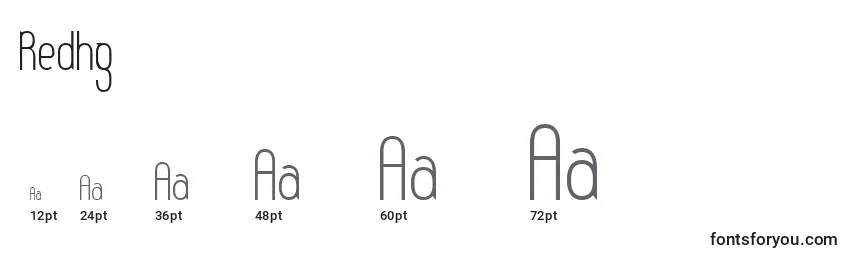 Redhg Font Sizes