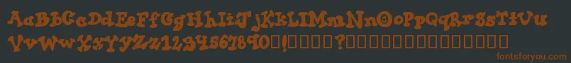 ThickChocolate Font – Brown Fonts on Black Background