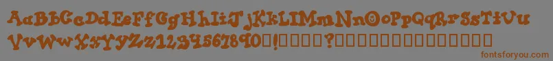 Fonte ThickChocolate – fontes marrons em um fundo cinza