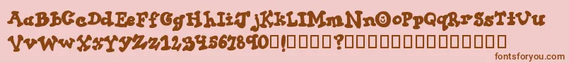 Fonte ThickChocolate – fontes marrons em um fundo rosa