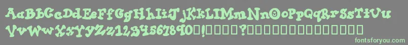 ThickChocolate Font – Green Fonts on Gray Background