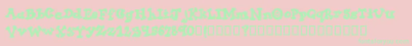 ThickChocolate-Schriftart – Grüne Schriften auf rosa Hintergrund