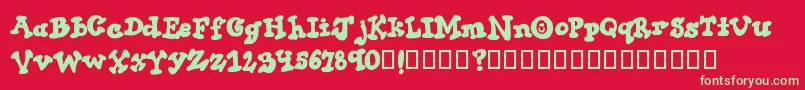 ThickChocolate Font – Green Fonts on Red Background