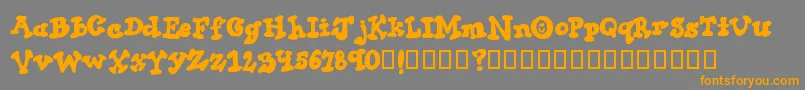 ThickChocolate Font – Orange Fonts on Gray Background