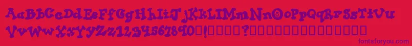 ThickChocolate-Schriftart – Violette Schriften auf rotem Hintergrund
